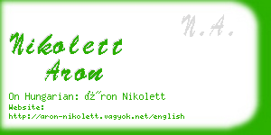 nikolett aron business card